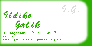ildiko galik business card